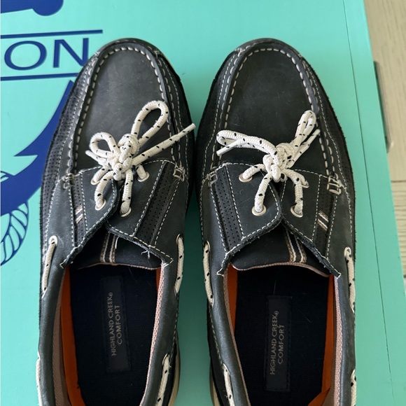 Men's navy Boat Shoes - Picture 1 of 4
